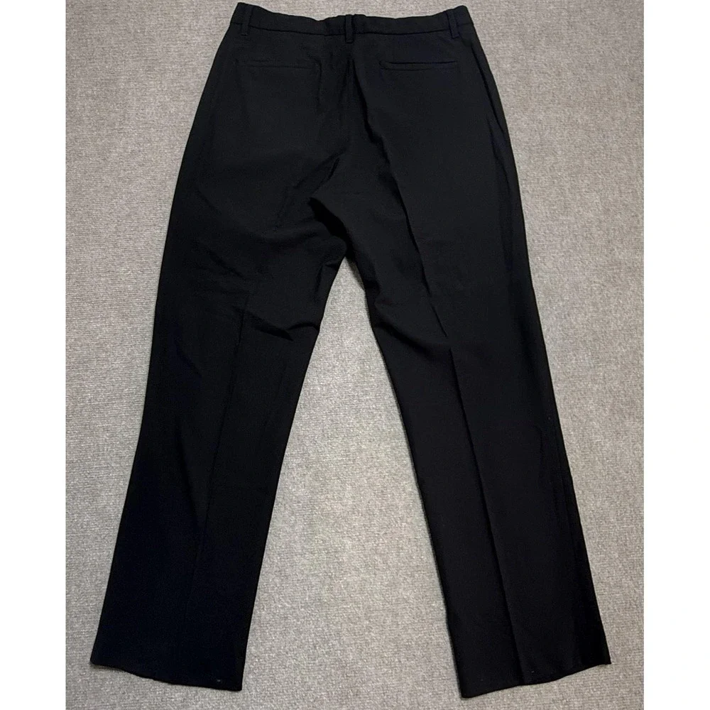 Banana Republic Pants Mens 35x32‎ Black Wool Stretch Dress Office Flat Front